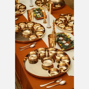 Brass Thali Dinner Set (50)